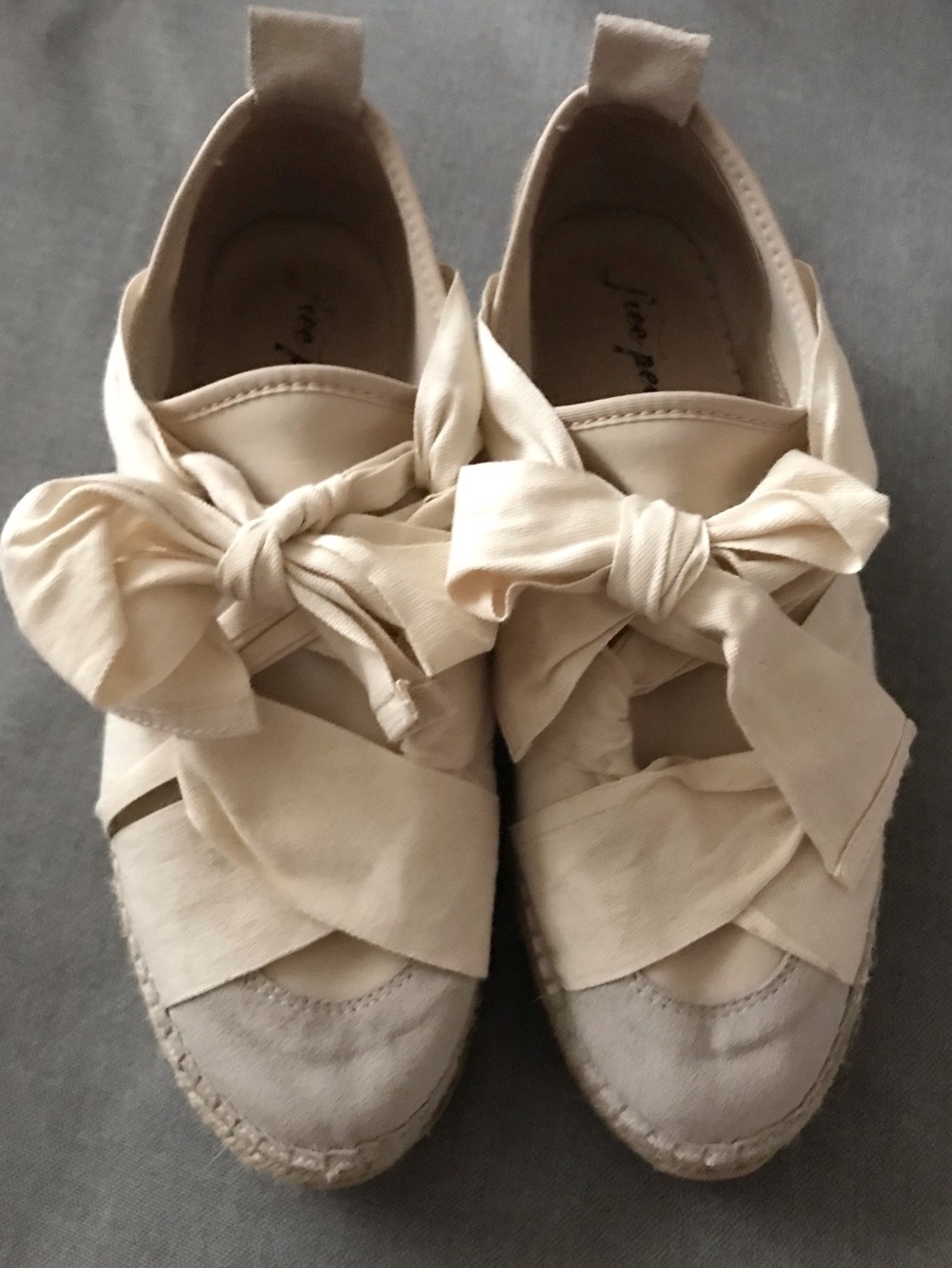 Free People Cream and Tan Espadrille Platform Sandals - Picture 6 of 10